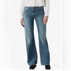 Levis Faded Blue Wide Leg Jeans 34W 30L EUC